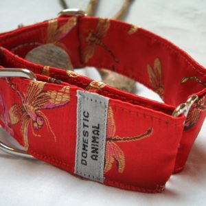 Martingale-Halsband Einfachlzug LIBELLE rot